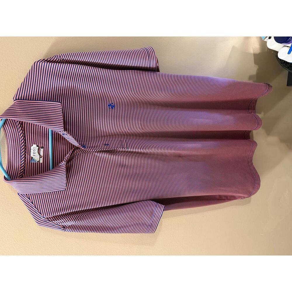 Izod Golf Men's Striped Polo Shirt Size Large
